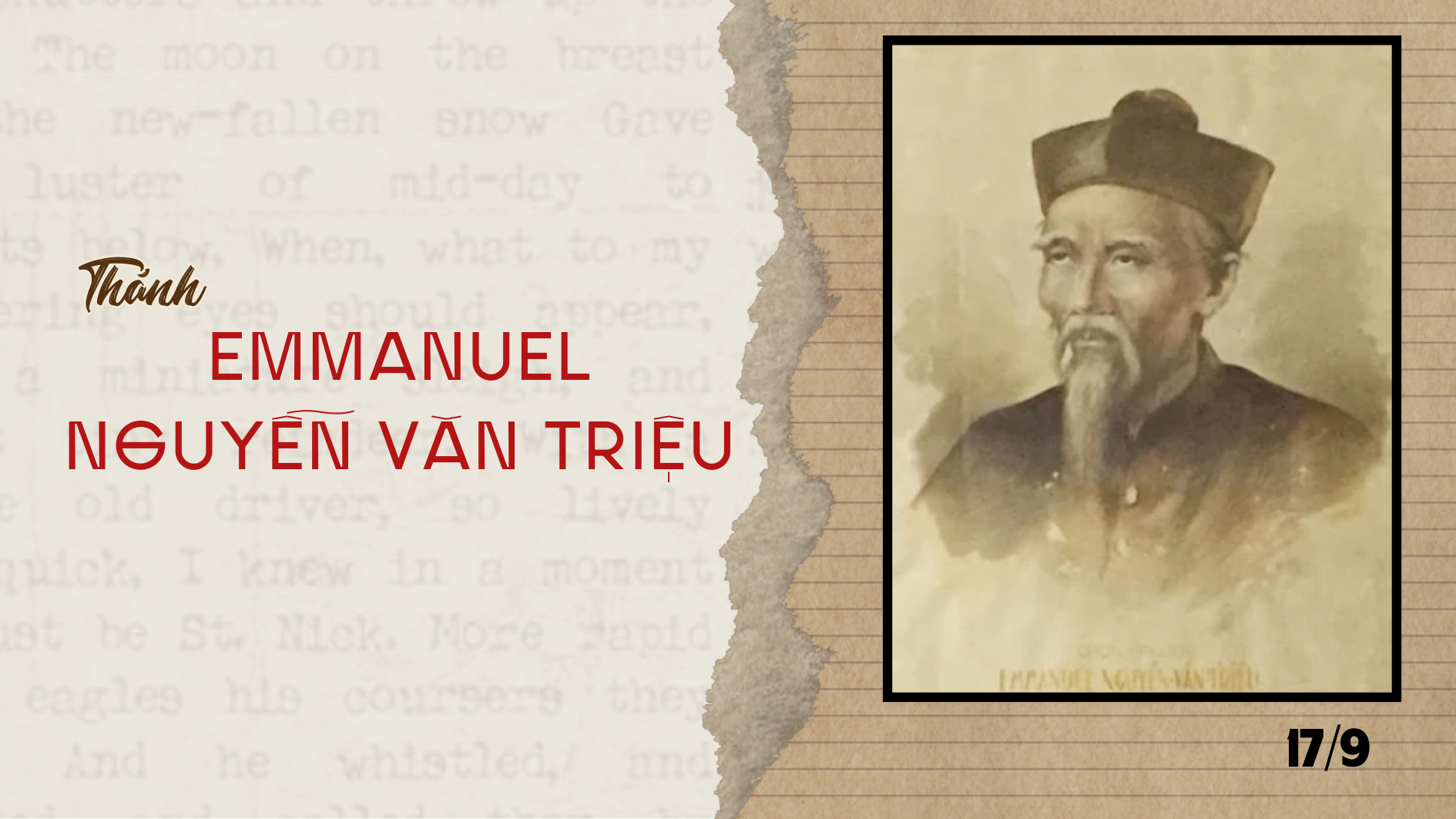 Ngày 17/9 - Thánh Emmanuel Nguyễn Văn Triệu